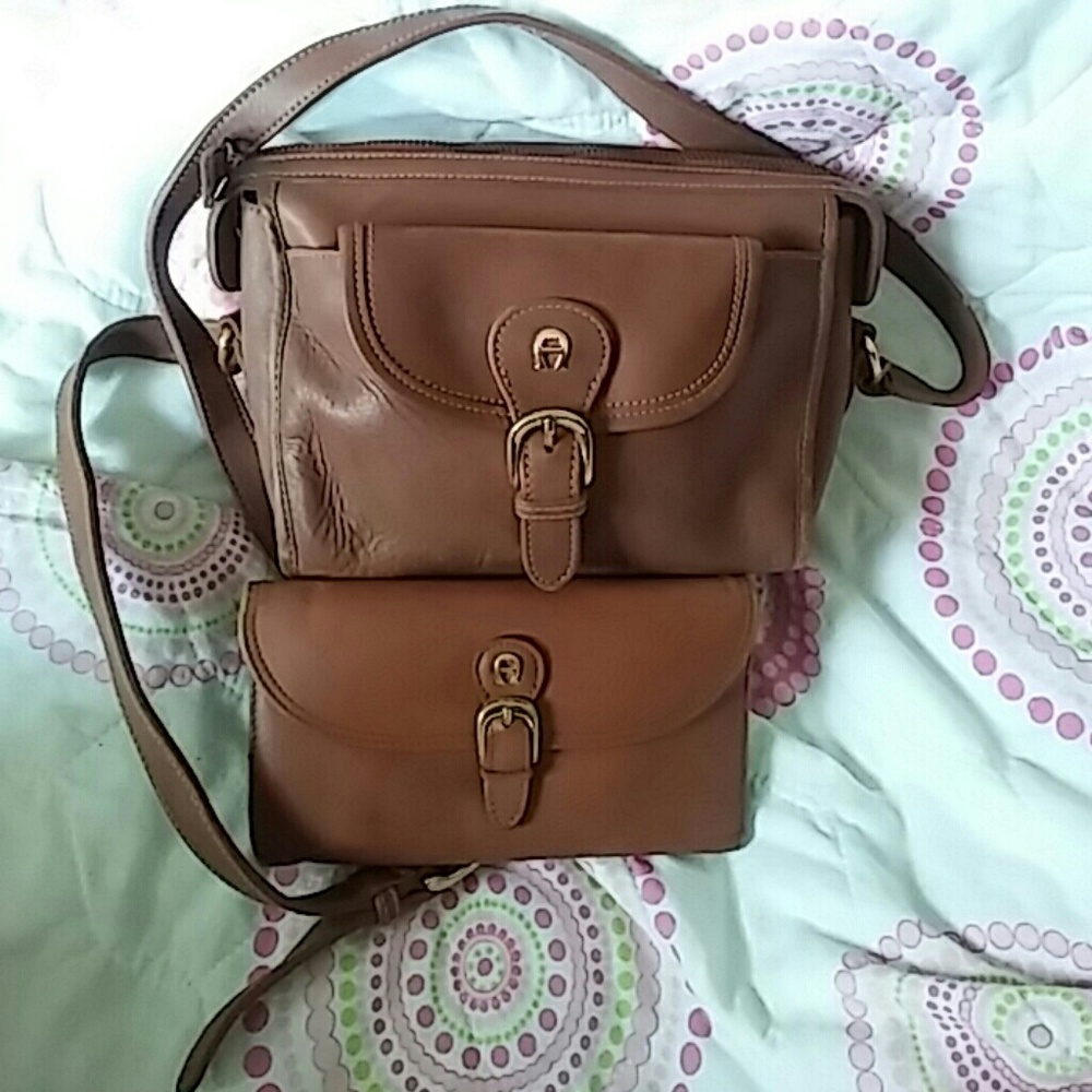 Etienne Aigner Genuine Leather Bag/Wallet